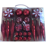 Christmas Baubles Ornaments Set Red Holiday Ornaments