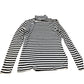 Baukjen Long Sleeve High Neck Top Women's Size 8 Black White Striped