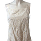River Island Studios Relaxed Camisole Top UK8 Women's Embroidered Cream Spaghett