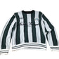 River Island Saint Tiempo Sweater Green Striped Long Sleeve Cotton Jumper Medium