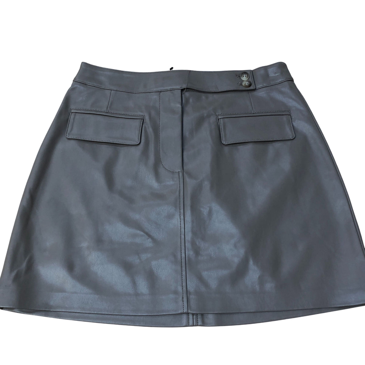 River Island Faux Leather Mini Skirt UK8 Women's Brown Stylish Design