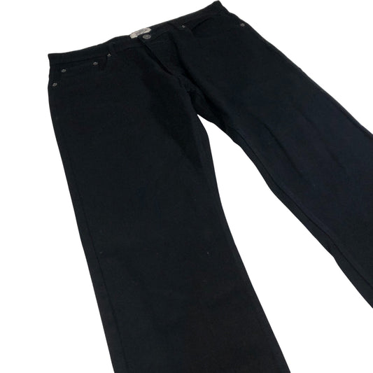 Kangaroo Poo Black Jeans W36 L32 Men's Stretch Cotton Slim Fit Classic Style