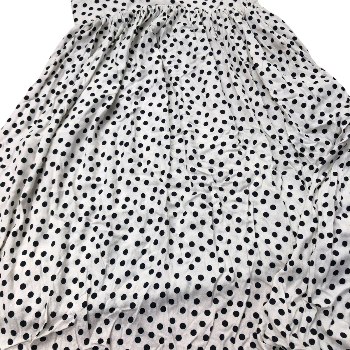 Baukjen Polka Dot Dress UK12 Women's Short Sleeve Relaxed Fit Soft White