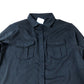 Enzo Milano Men's Long Sleeve Button Up Shirt Black with Pockets Large
