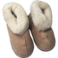 JCP Leathers Womens Genuine Sheepskin Slippers Tan Warm Cozy Shoes