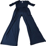 Jumpsuit Women's Navy Blue Flared Sleeve Elegant Design UK8