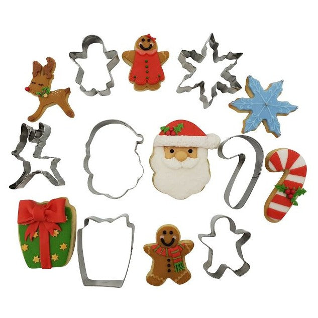Metal Christmas Cookie Cutters Set 7 Pieces