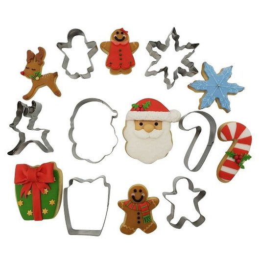 Metal Christmas Cookie Cutters Set 7 Pieces