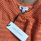 Love & Roses UK10 Women's Knitted Maxi Dress Sequin Embellished Orange Pink