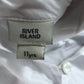 River Island Girls White Cotton Blouse Age 11 Years Long Sleeve Lace Trim