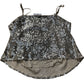Sequin Top UK8 Women's Evening Wear Sparkly Sleeveless Silver