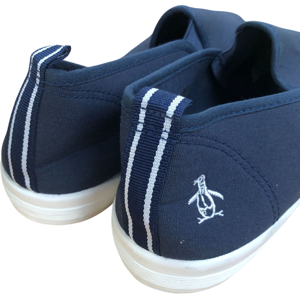 Original Penguin Men's Sabre Slip On Canvas Pumps Navy Size 10