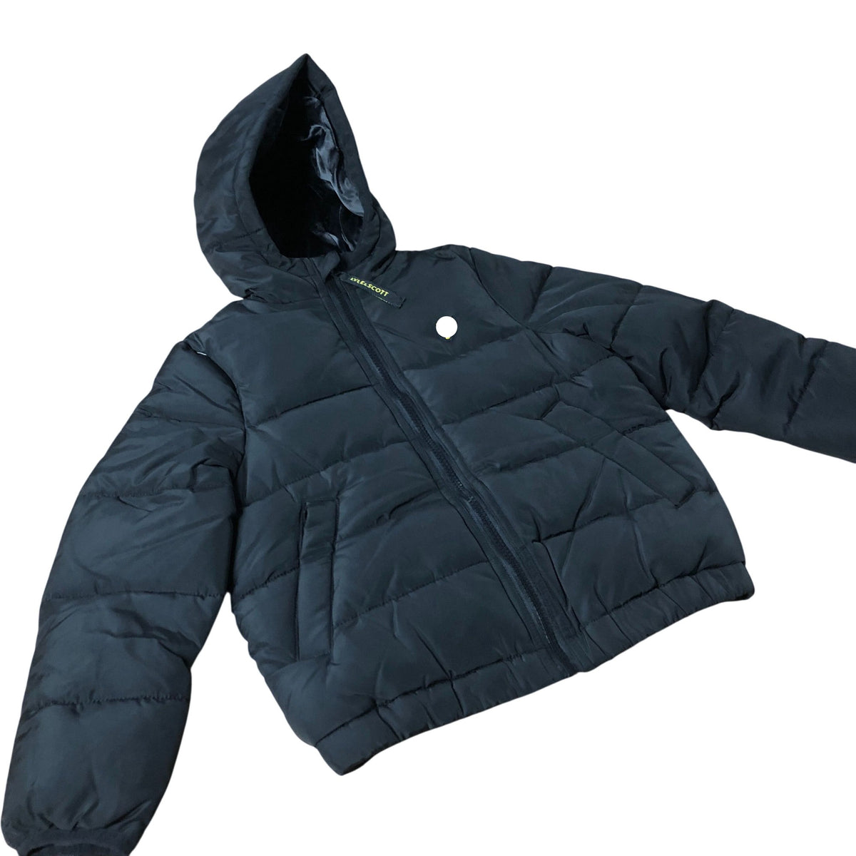 Boys Black Hooded Puffer Jacket Cold Weather 3-4 Years