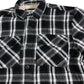 TOKYO LAUNDRY Men's Flannel Shirt Size M Black White Check Long Sleeve Top