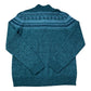 Weird Fish M Quarter Zip Neck Wool Blend Sweater Larner Green Size M
