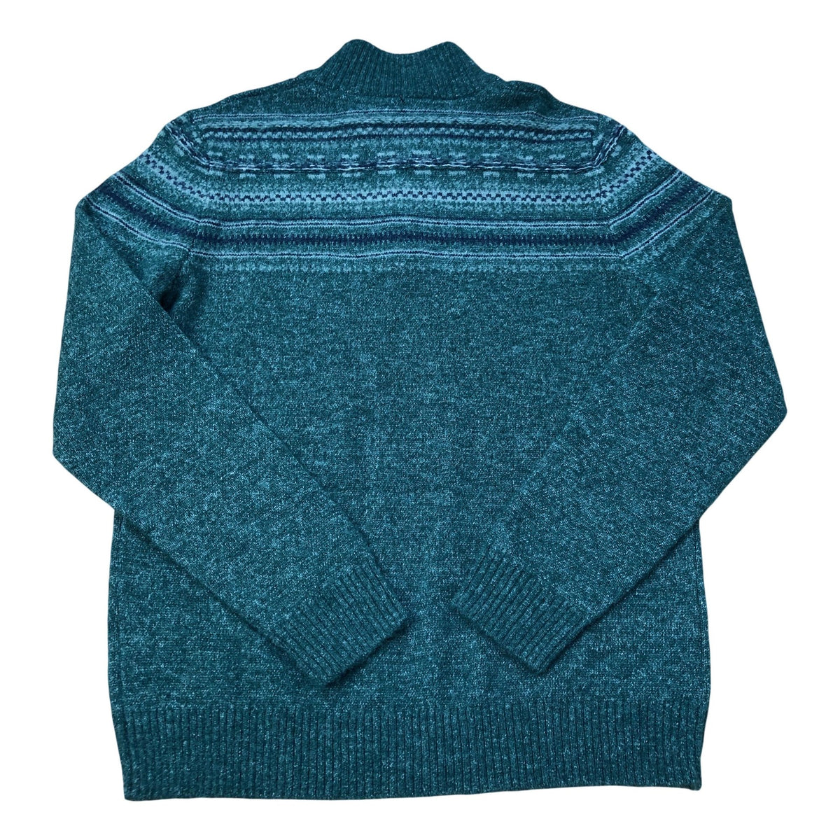 Weird Fish M Quarter Zip Neck Wool Blend Sweater Larner Green Size M