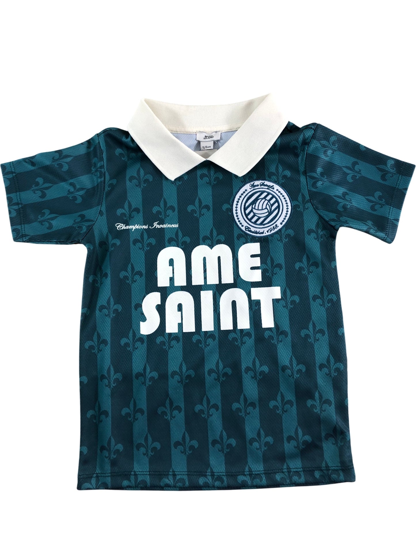 River Island Boys 5 6 Years Green Polo Shirt AME SAINT Champions Invainous