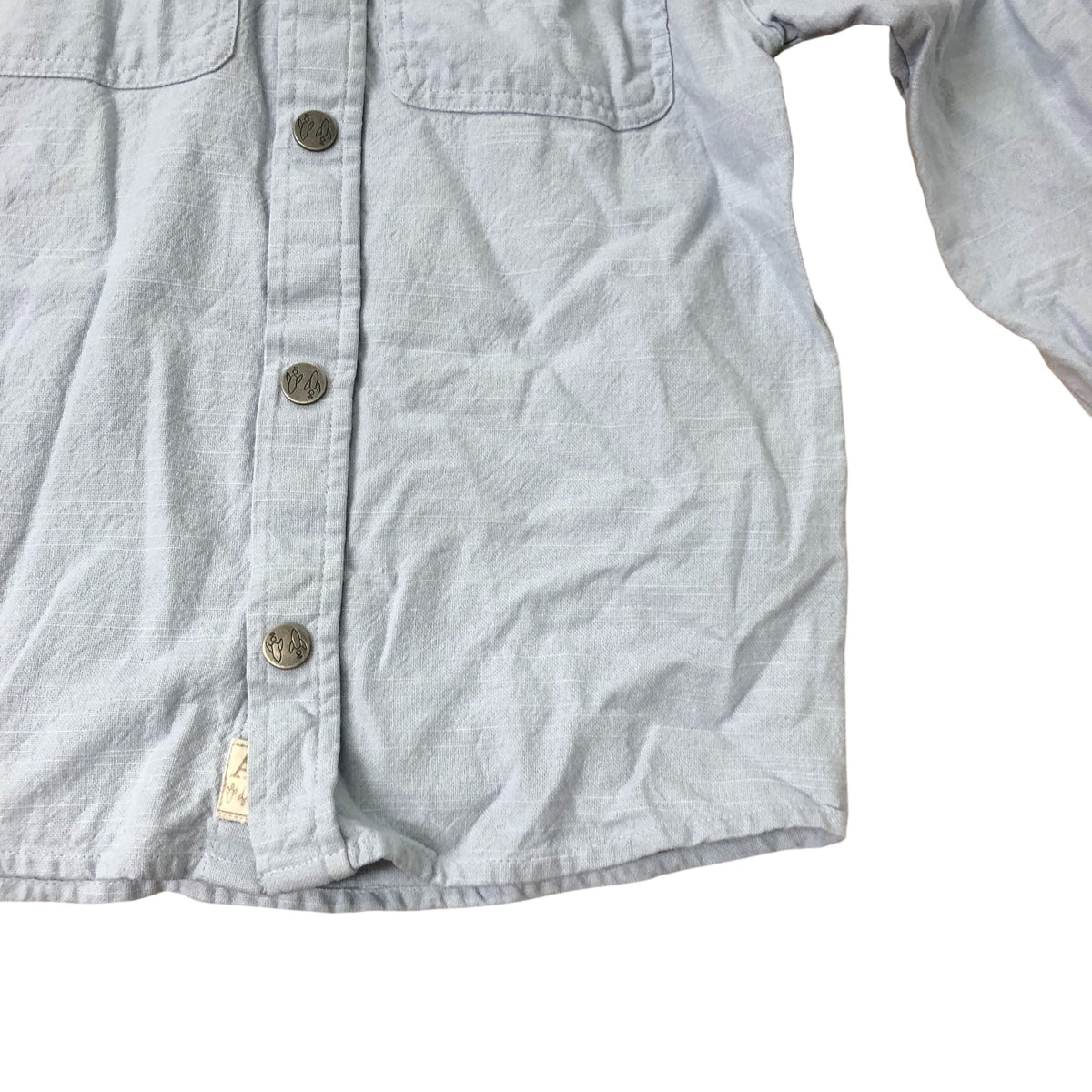 Long Sleeve Shirt 8 Yrs Kids Cotton Light Blue Casual Wear