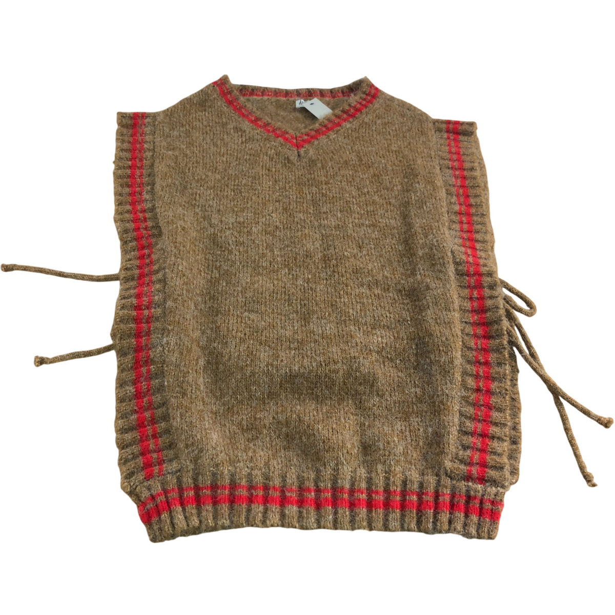 River Island One Size V Neck Poncho Style Sweater Brown
