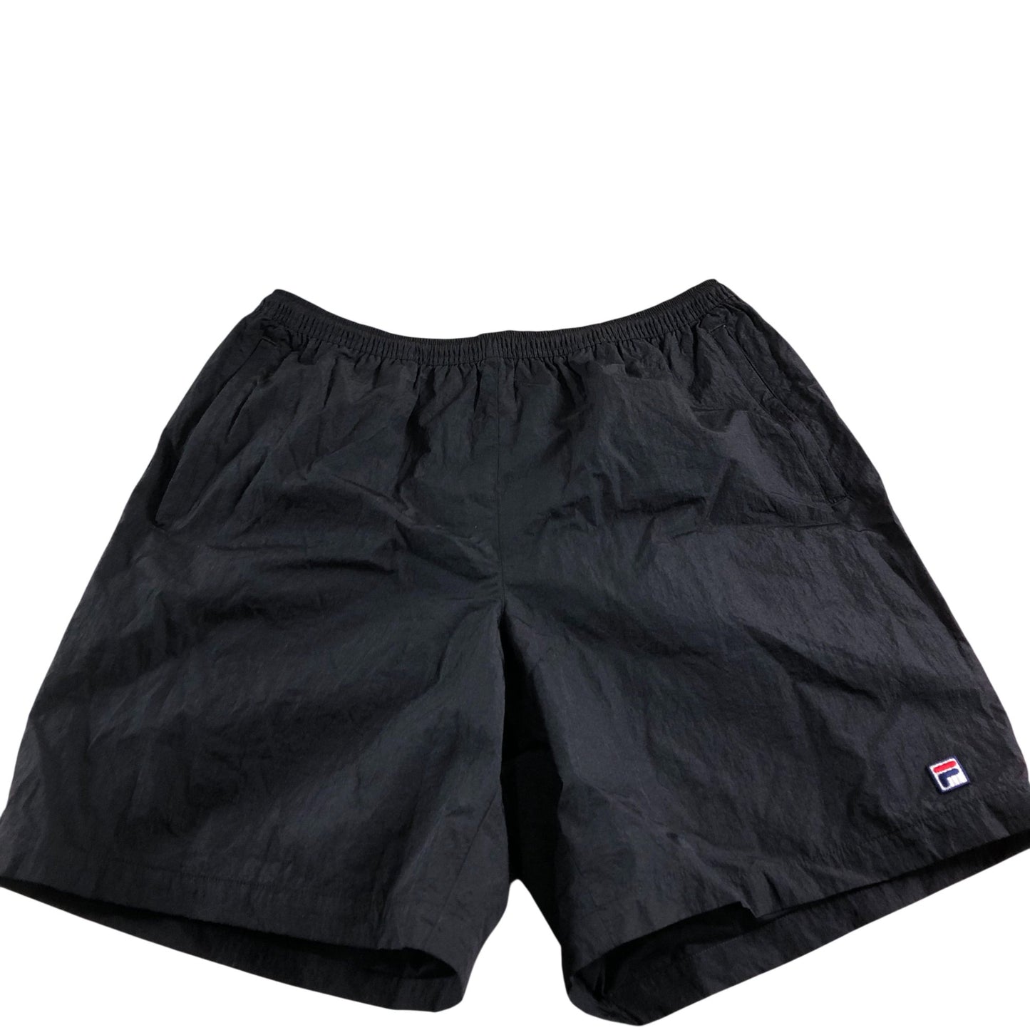 FILA x Hailey Bieber Women's Black Crinkle Shorts Lightweight XL UK16