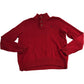 POLO By Ralph Lauren Men's Medium Red Jumper Knit Sweater Button Neck Collar