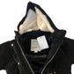 River Island Puffer Jacket Women's Black Heart Quilted Warm Hooded 5-6 Years