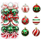 Sea Team 30 Piece Christmas Ornament Set 60mm Red Green White Decoration
