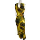 River Island Green Floral Midi Dress UK6 Women's Elegant Party Wear Style
