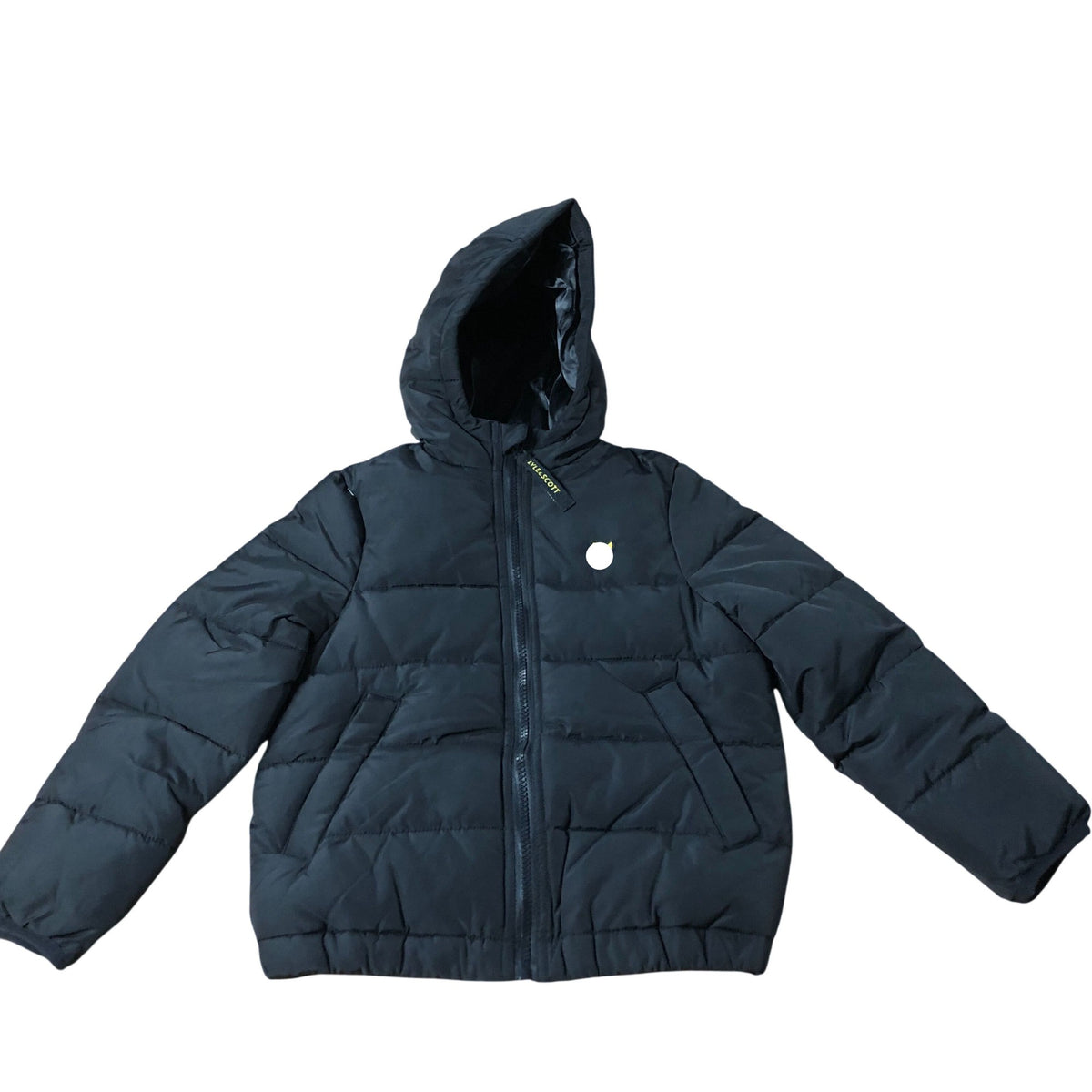 Boys Black Hooded Puffer Jacket Cold Weather 3-4 Years