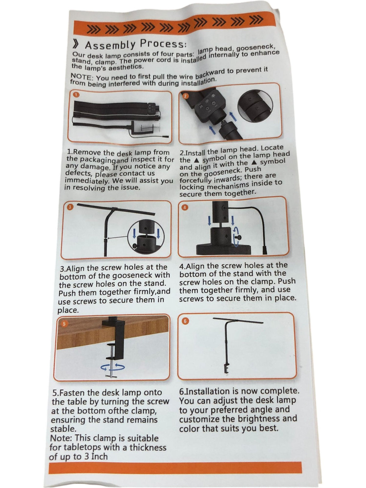 TROPICAL TREE LED Desk Lamp B022 Energy Saving Eye Protection Flexible Clamp