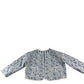 River Island Reversible Striped Floral Quilted Jacket UK M Women's Blue
