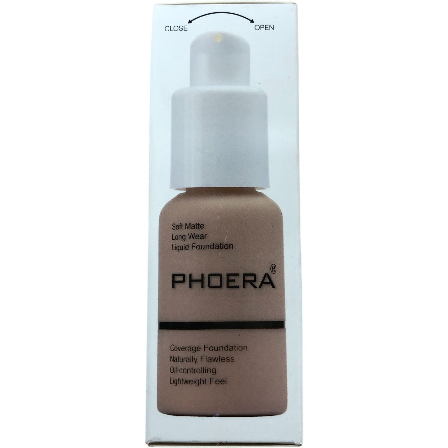 Phoera Silky Full Coverage Liquid Foundation 30ml Shade 102 Nude