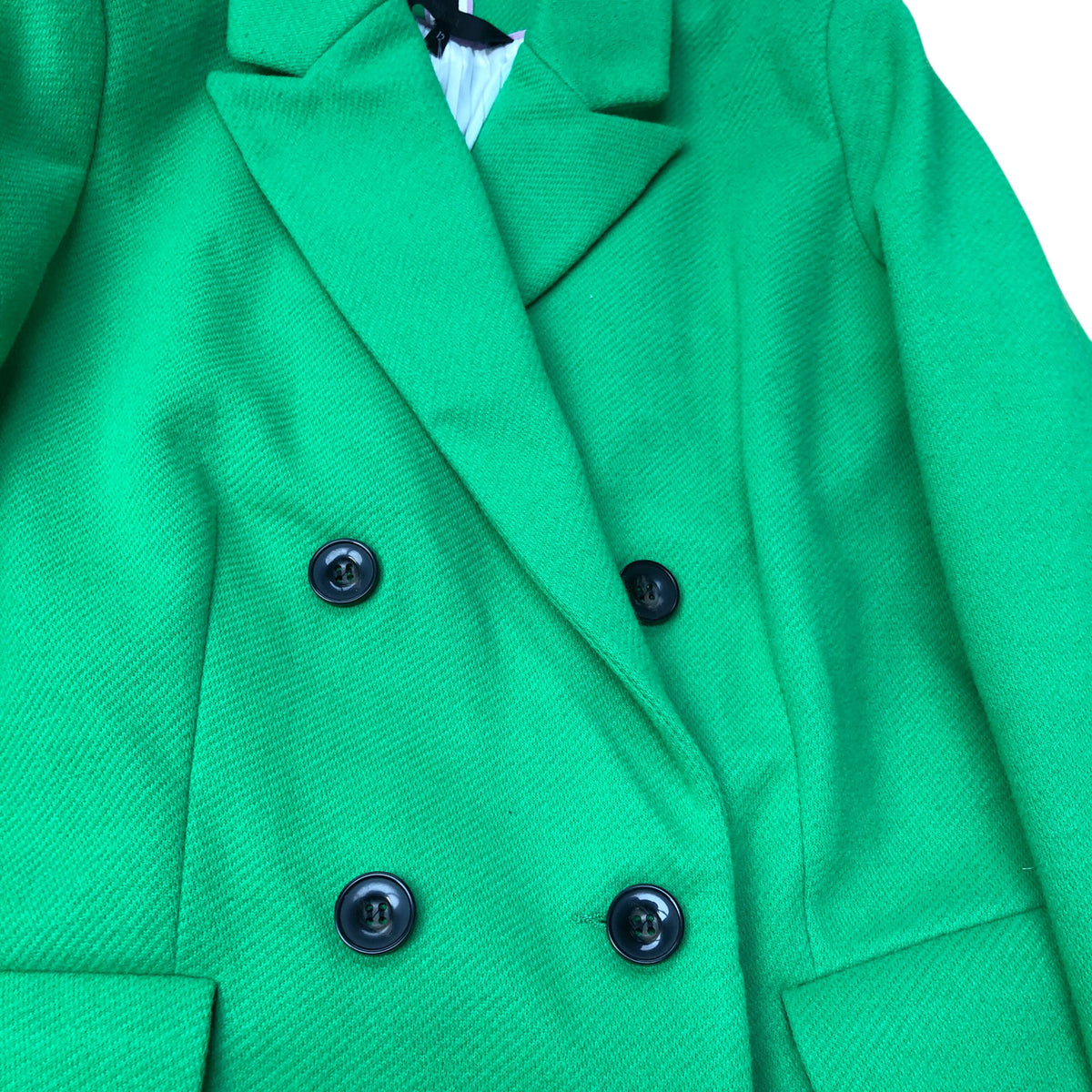 Bright Green Double Breasted Coat