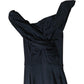 Maxi Dress Women's Black Cross Detail Partywear UK4