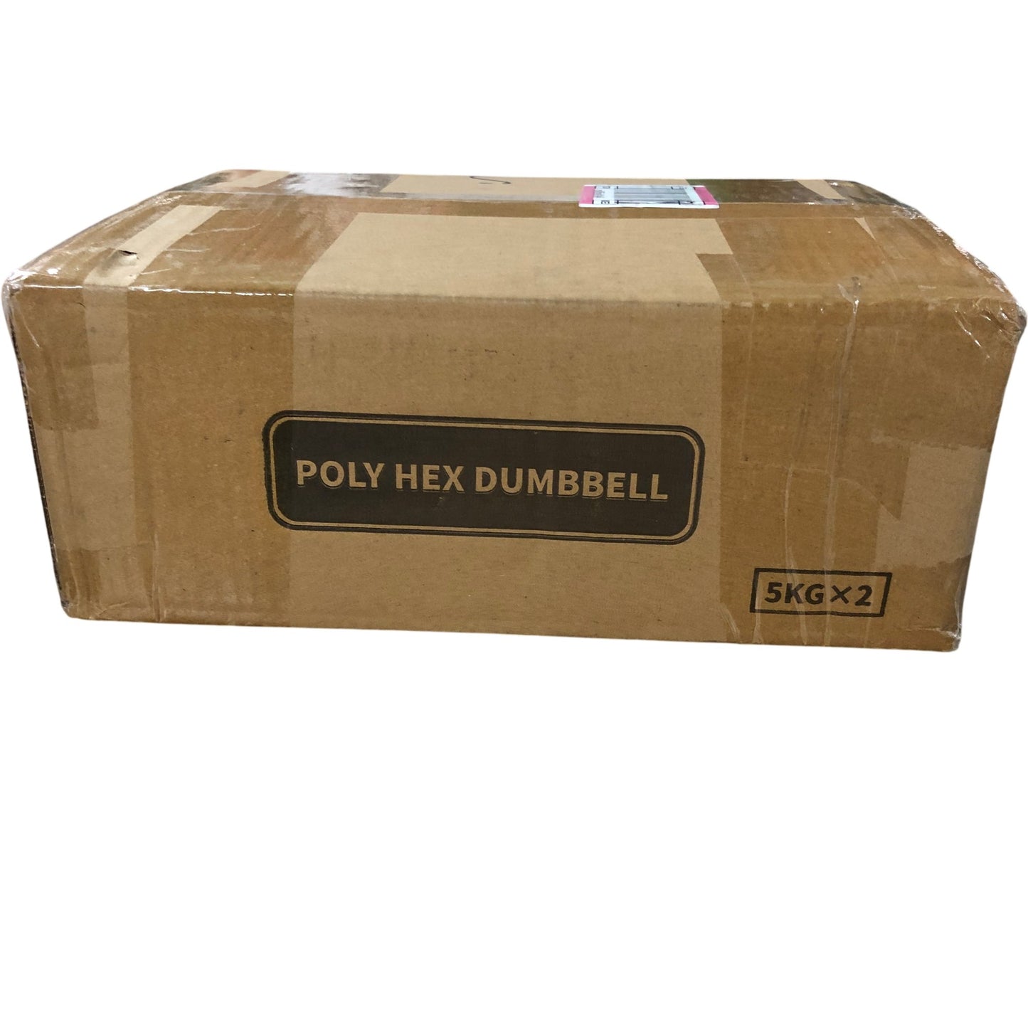 POLY HEX Dumbbell Set 5kg x2 New Free Weights Fitness Equipment Strength