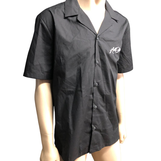 River Island Black Short Sleeve Shirt Size XL Mens Casual Material Poly Cotton