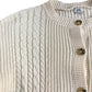 River Island Chunky Knit Cardigan Shirt UK 13-14 Years Cream Cable Knit