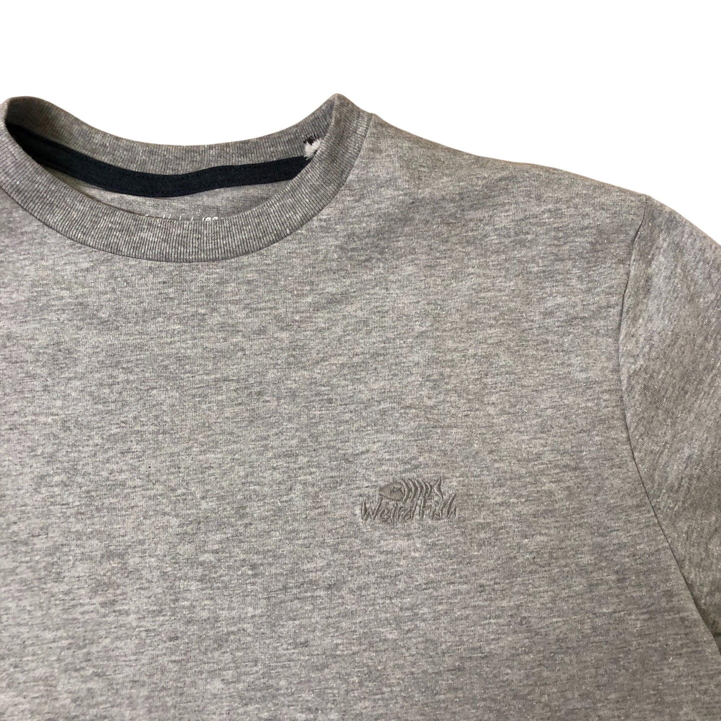 Men's Weird Fish Fished Graphic T-Shirt Small Grey Marl Cotton Blend