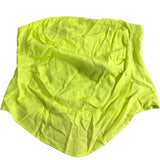 River Island UK18 Women's Neon Yellow Split Hem Top Lightweight Stretchy Fabric