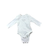 Mamas And Papas Baby Bodysuit 0 3 Months White Long Sleeve Cotton Cute Design