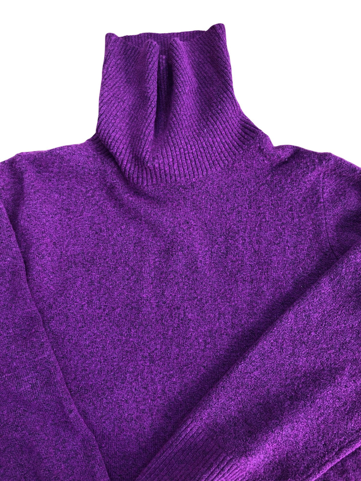 Roll Neck Sweater Size UK18 Women's Purple Knitted Acrylic Blend Jumper