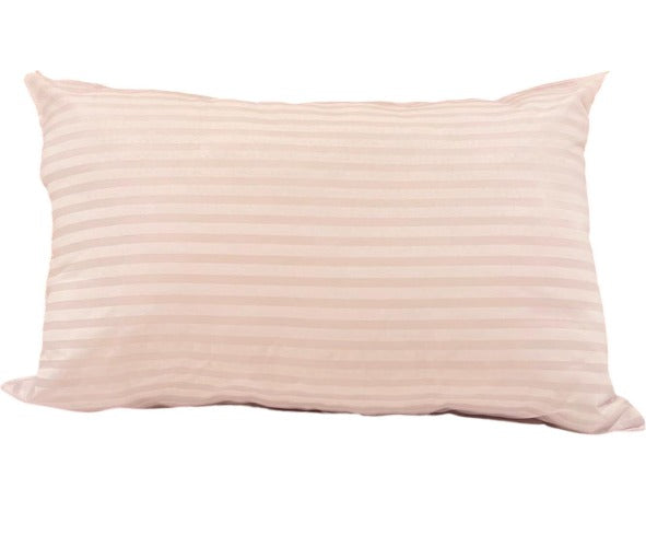 Hotel Quality Satin Stripe Pillows UK Size 50x75cm Light Weight Breathable