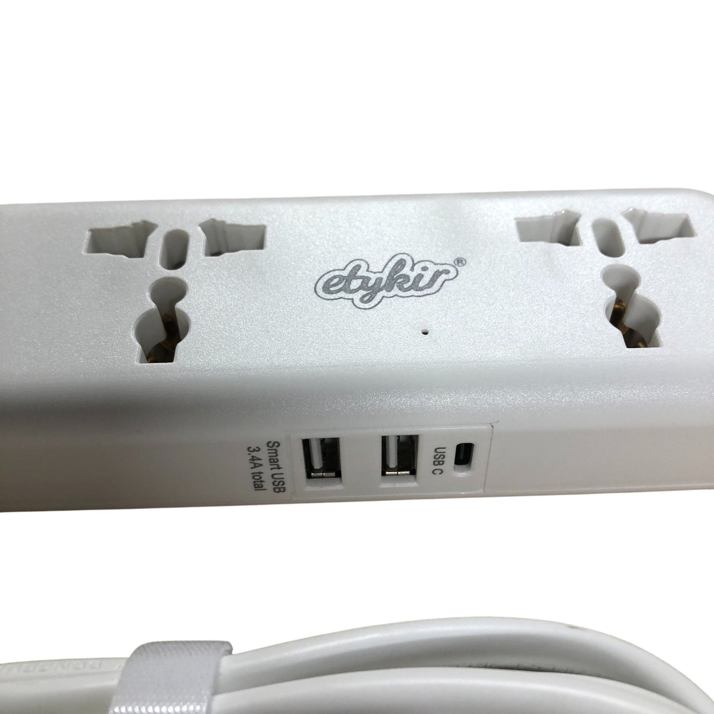 Etykir 802 Power Strip With USB Ports 3 Socket Relocatable Extension Lead
