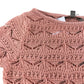 River Island Crochet Sweater UK S Women's Pink Lace Long Sleeve Top