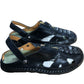 Stylish Black Sandals With Zip Detail Men's Comfortable Footwear UK11