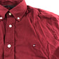 Tommy Hilfiger Flex Regular Fit Shirt XS Men's Burgundy Button Down Flannel