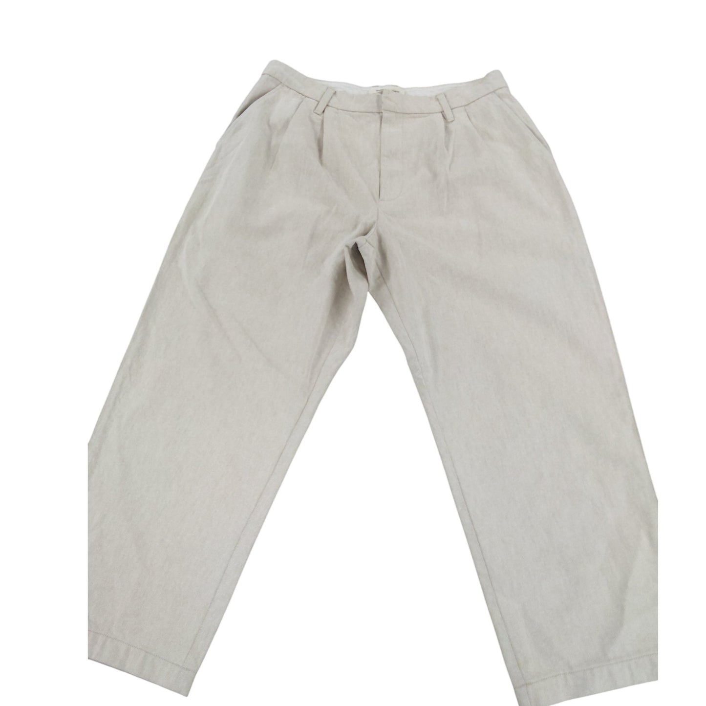 River Island 16R Women's Relaxed Chinos Trousers Cotton Beige Casual Wear