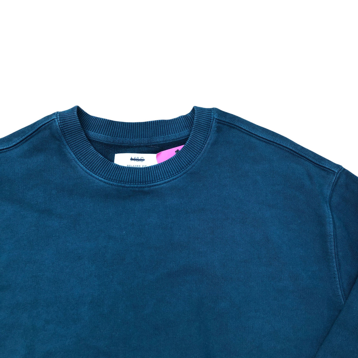 Relaxed Fit Soft Cotton Blend Dark Green Sweatshirt Size M