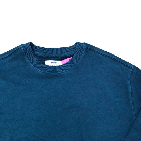 Relaxed Fit Soft Cotton Blend Dark Green Sweatshirt Size M