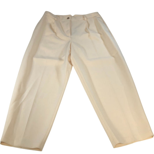 River Island Trousers UK14 Women's Beige Wide Legged Stylish High Waist